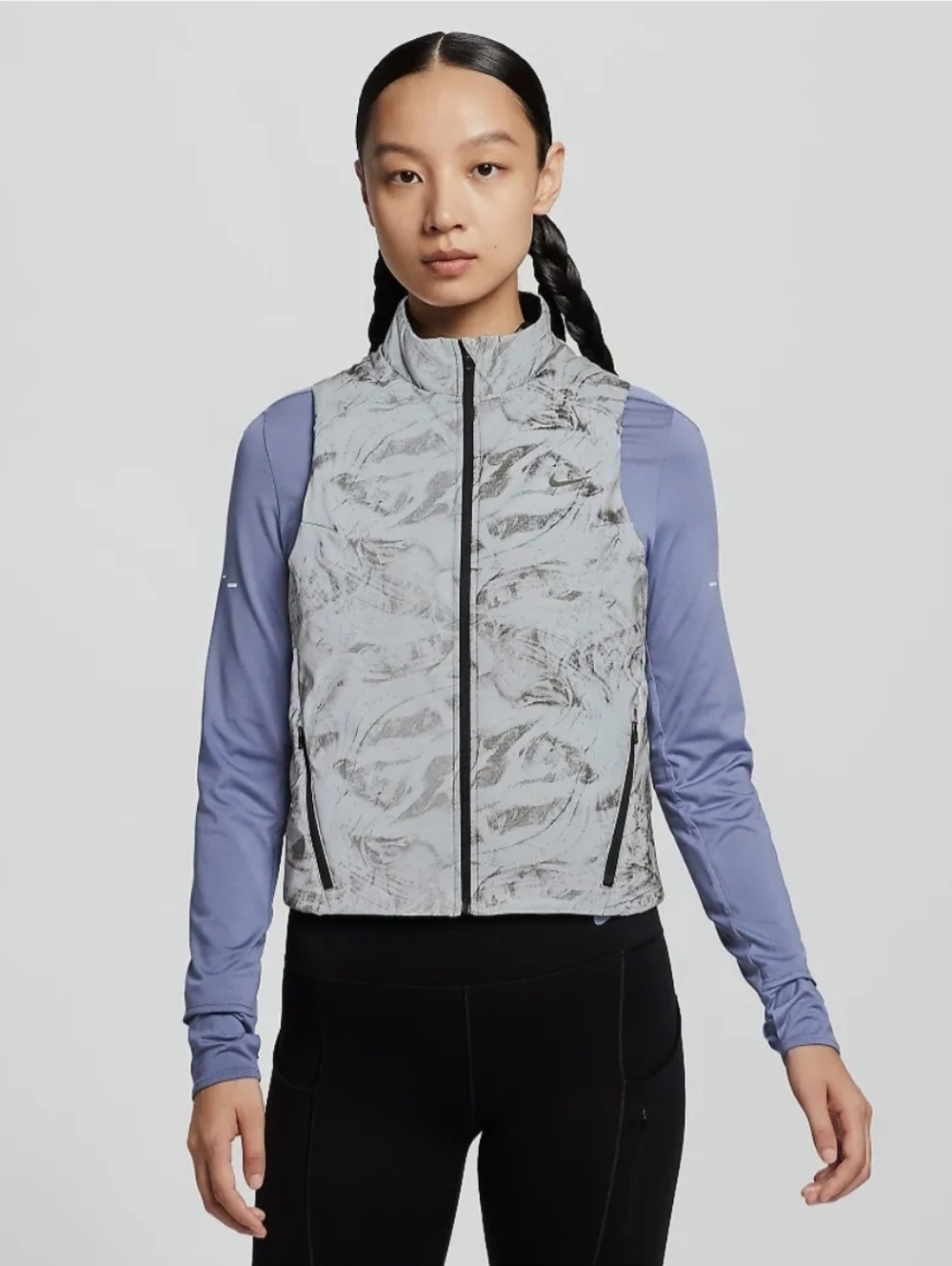 NWT Nike Swift Therma-FIT ADV Running Vest Women Marble Gray $160 - Picture 3 of 16